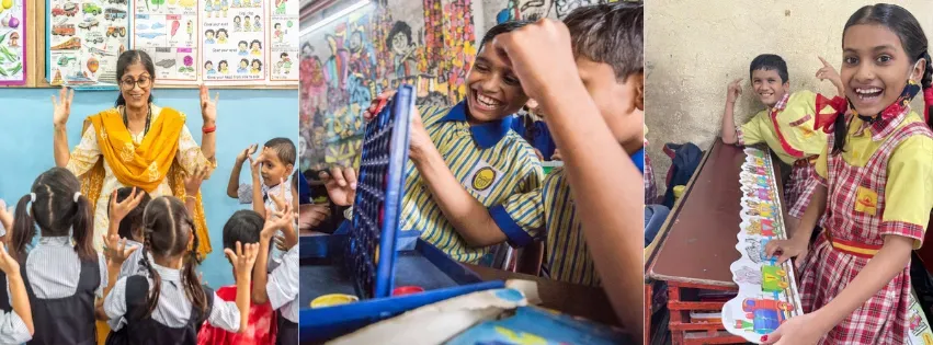 Balinese teacher and student in classroom
